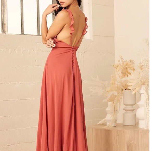 Coral bridesmaid or prom dress. Discounted shipping ❤️ - Picture 3 of 9